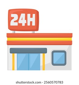 Convenience Store Emoji Icon Illustration. City Building Vector Symbol Emoticon Design Doodle Vector.