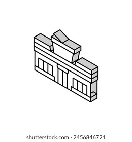 Isometrische Icon-Vektorgrafik für den Convenience Store. Symbol-Illustration isoliert