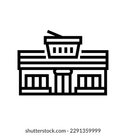 convenience store line icon vector. convenience store sign. isolated contour symbol black illustration