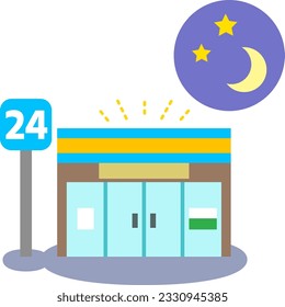 Tienda de conveniencia abierta por la noche