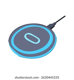 convenience wireless laptop charger cartoon. efficiency portable, device compatibility, qi induction convenience wireless laptop charger sign. isolated symbol vector illustration