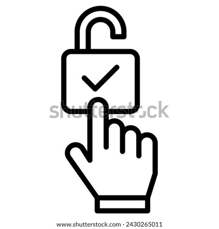 Convenient Access icon line vector illustration