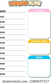 A convenient and easy-to-use printable template for lesson planning