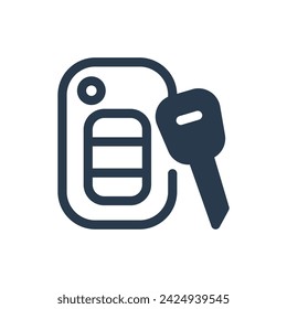 Convenient Key Fob for Car Access Vector Icon Illustration