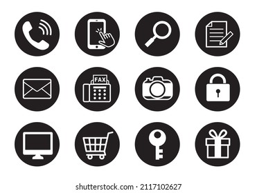 Convenient life icon set (circular)