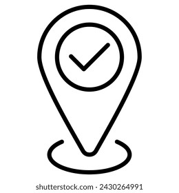 Convenient Location icon line vector illustration