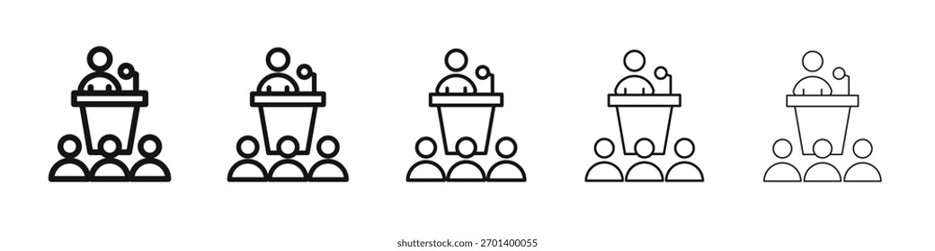 Kongress-Symboldesign, Logo, App, UI. Vektorgrafik, EPS