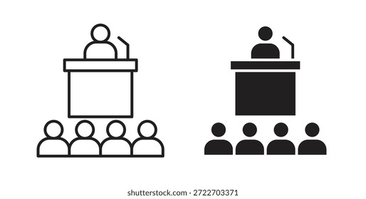 Icono de convención Ilustración vectorial aislada. Pictograma de Vector para Web y App
