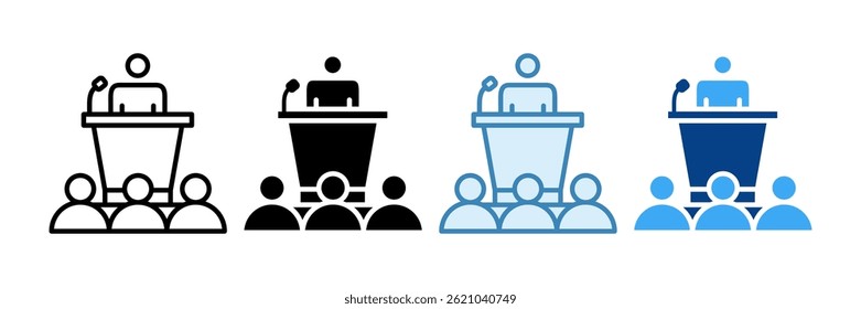 Convention Icon Set Multiple Style Collection