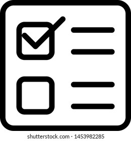 Conventional ballot paper voting with checkbox and tick