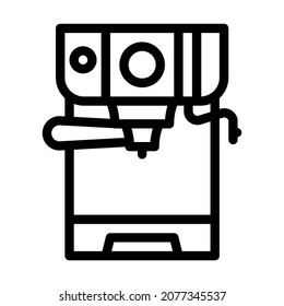 conventional coffee machine line icon vector. conventional coffee machine sign. isolated contour symbol black illustration