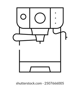 conventional coffee machine line icon vector. conventional coffee machine sign. isolated contour symbol black illustration
