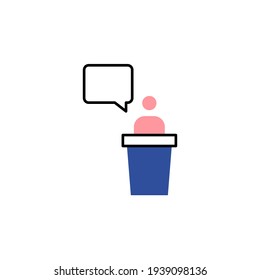 converence icon vector illustration colored style design. isolated on white background
