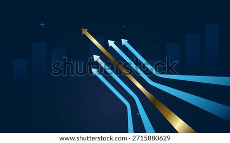 Converging arrows moving backward symbolize teamwork, innovation, and scalable business growth. arrows positive market trends. vector illustration