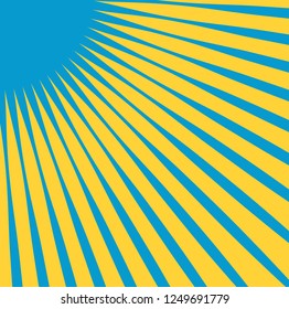 Converging lines from a corner spot