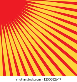 Converging lines from a corner spot