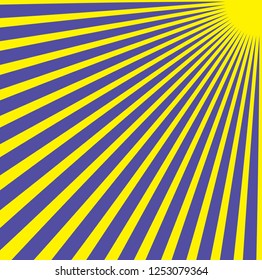 Converging lines from a corner spot