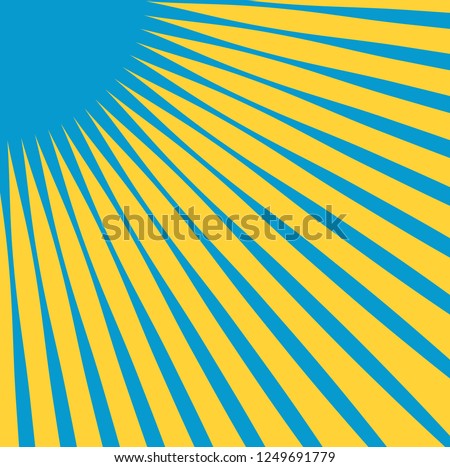 Converging lines from a corner spot