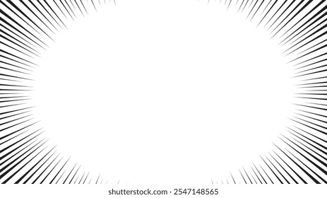 Linhas Convergentes, Mangá e Plano de Fundo da Linha de Efeito Material