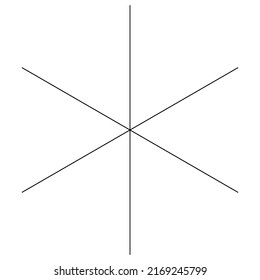 Converging radial, circular lines element