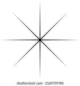 Converging radial, circular lines element