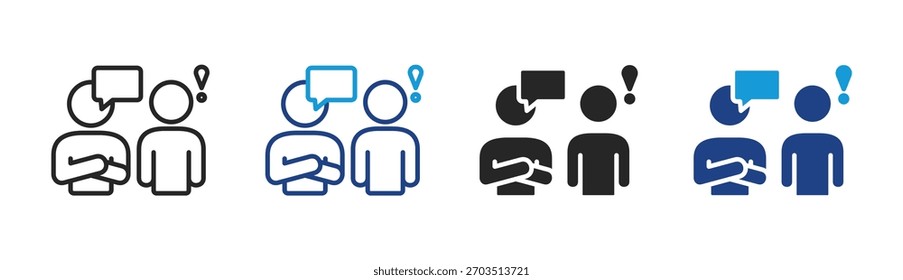 Conjunto de iconos de alerta de conversación colección de estilos múltiples
