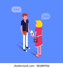 Conversation between the teacher and the student.