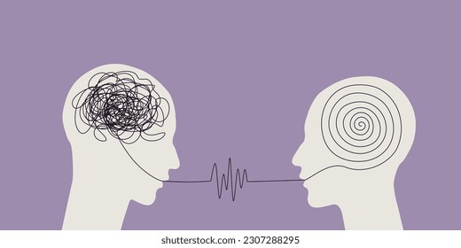 A conversation between two people. The concept of therapy - a dialogue that helps to organize thoughts, solve a problem.