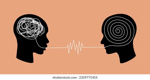A conversation between two people. The concept of therapy - a dialogue that helps to organize thoughts, solve a problem.
