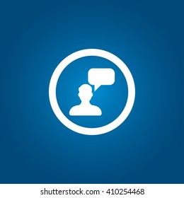 conversation border circle icon vector