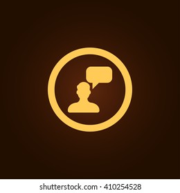 conversation border circle icon vector