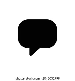 Icono de burbuja de conversación aislado en fondo blanco
