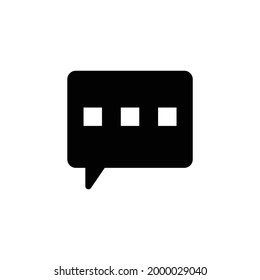 Conversation bouble vector icon, isolated on white background