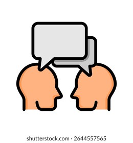 Conversação e bolha ícone de bate-papo símbolo simples vetor perfeito ilustração