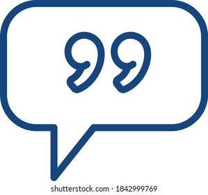 Icono de burbuja de la conversación aislado en fondo blanco. Cita en burbuja vectorial plana. Infografía plana. Ilustración vectorial.
