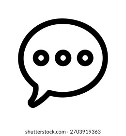 Icono de la burbuja de la conversación, simple, negro