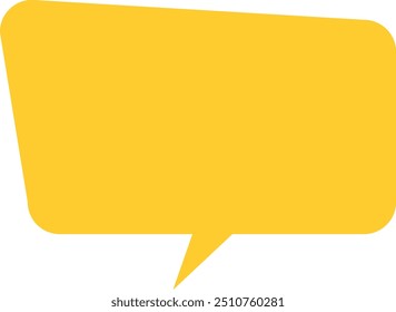 Conversation Bubble Yellow Fill simple
