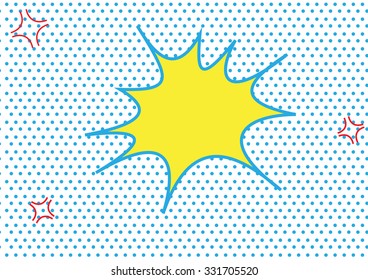 conversation bubbles on polka dot background