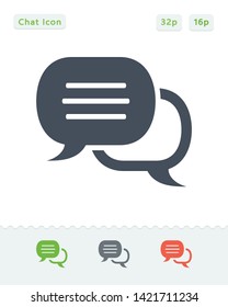 Conversation Bubbles - Sticker Icons. A professional, pixel aligned icon.