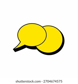 Conversation bubbles yellow speech communication dialog concept