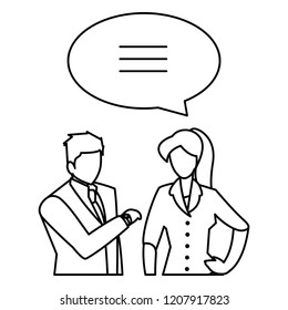conversation and businesspeople design