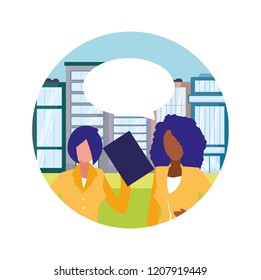 conversation and businesspeople design