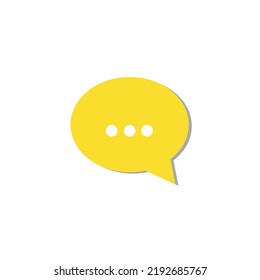 Conversation chat flat icon in yellow, speech bubble, Conversation line icon in trendy flat design.