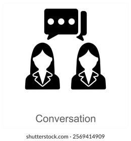 Conversation and chat icon concept