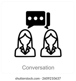 Conversation and chat icon concept
