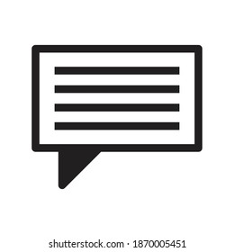 conversation chat icon - message sign symbol