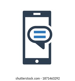conversation chat icon - sms sign symbol
