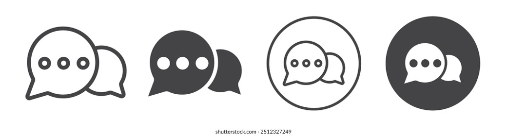 Conversation chat icon Vector logo outline