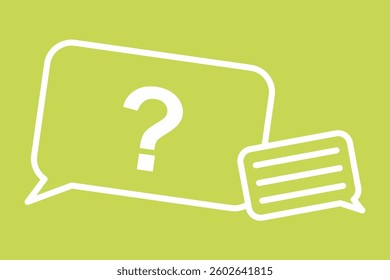 Conversation chat outline icon. linear style sign for mobile concept and web design. Dialogue with question mark simple line vector icon. FAQ Symbol, logo illustration. 