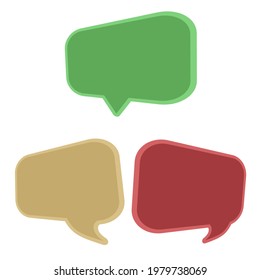 Conversation chat symbol with perspective and colorful warrants